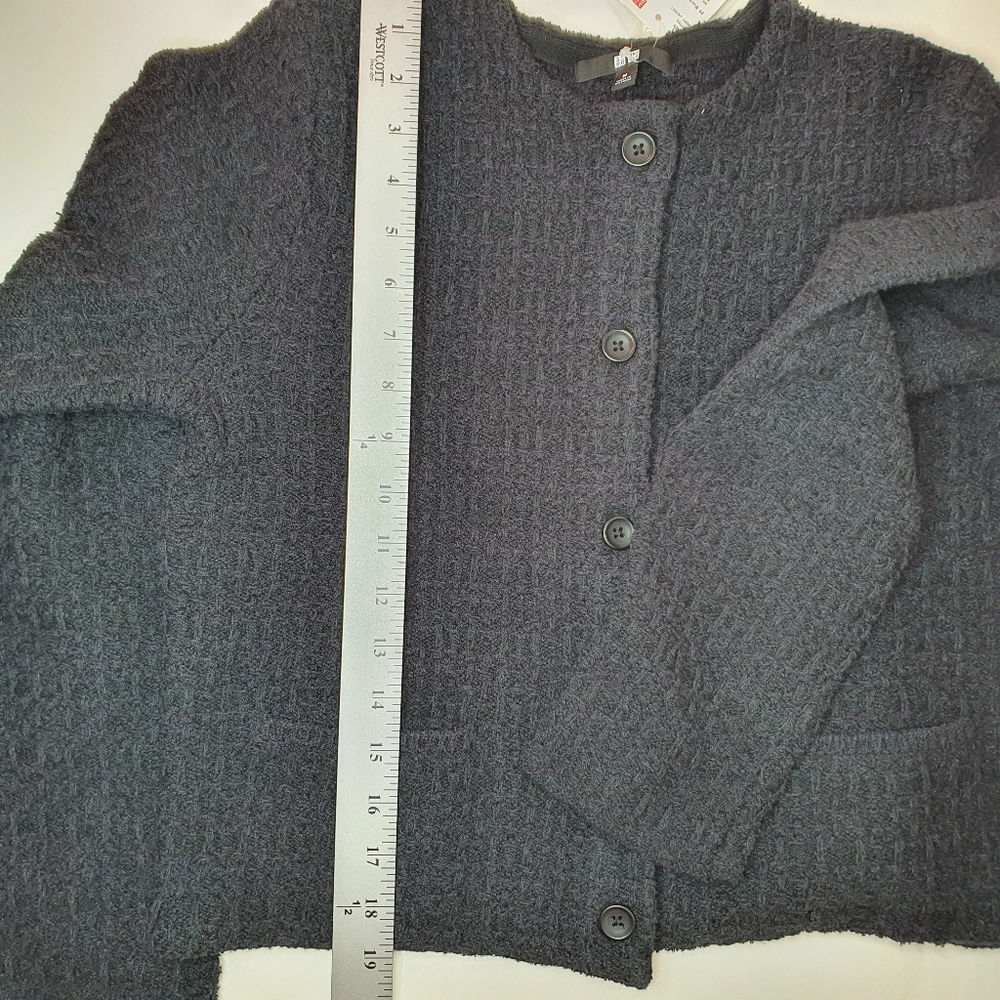 Uniqlo Knitted Short Jacket M Black NWT - Picture 4 of 5